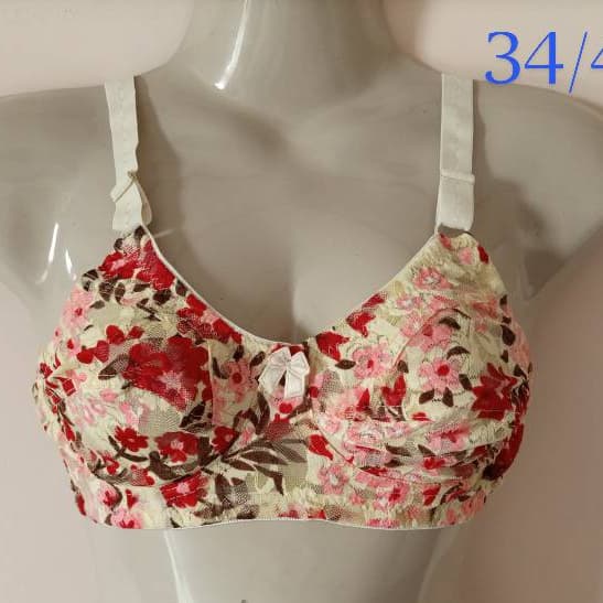 Flowered Net Bra