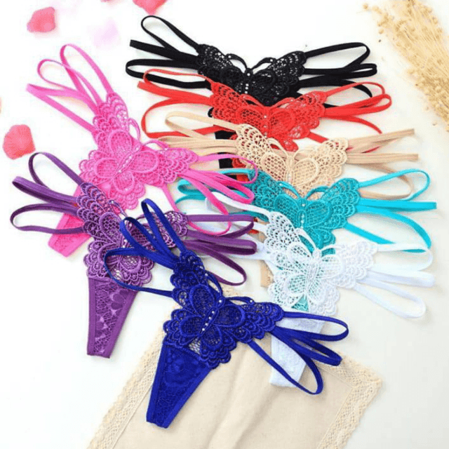 CURVY STRINGS - Hot Butterfly Thongs in Free Size