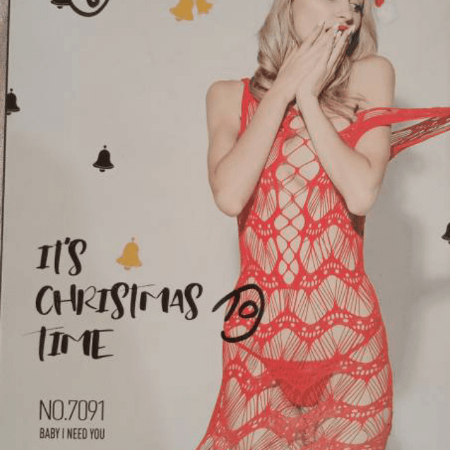 RIME - Erotic Chritsmas Bodystocking In Red